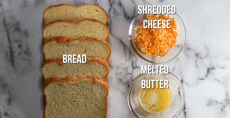 Crispy Grilled Cheese Roll-Ups with Bread