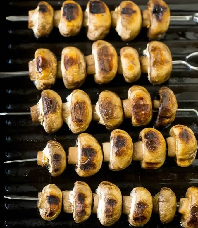 Garlic Butter Grilled Mushrooms