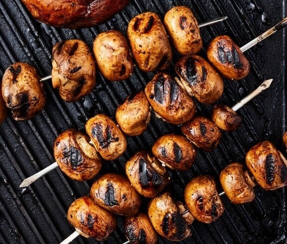 Marinated Grilled Mushrooms on the Grill