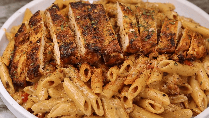 Grilled Cajun Ranch Chicken Pasta