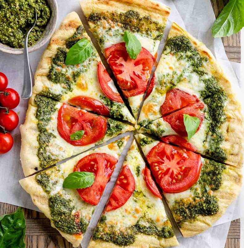 Grilled Pesto Pizza Recipe
