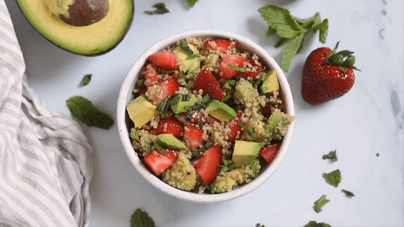 Summer Salad With Corn, Strawberries & Avocado